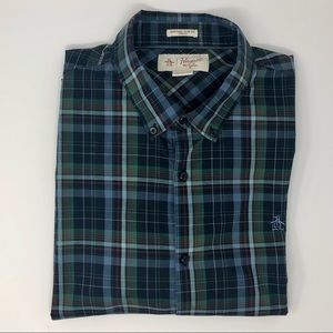 Original Penguin Plaid Button Down Size XXL